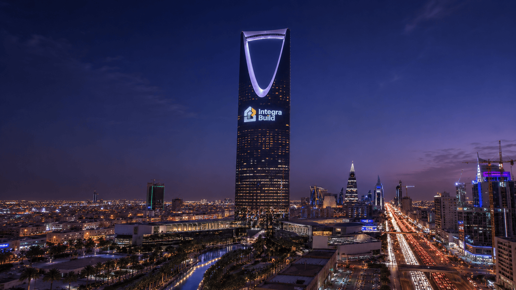 Riyadh skyline at night